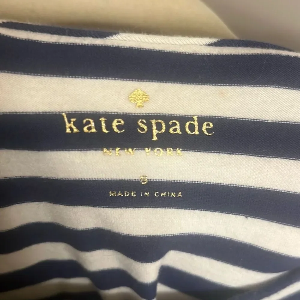 ✨Kate Spade Blue & White Striped Long Sleeve Wheaton Casual Sz Small Top✨